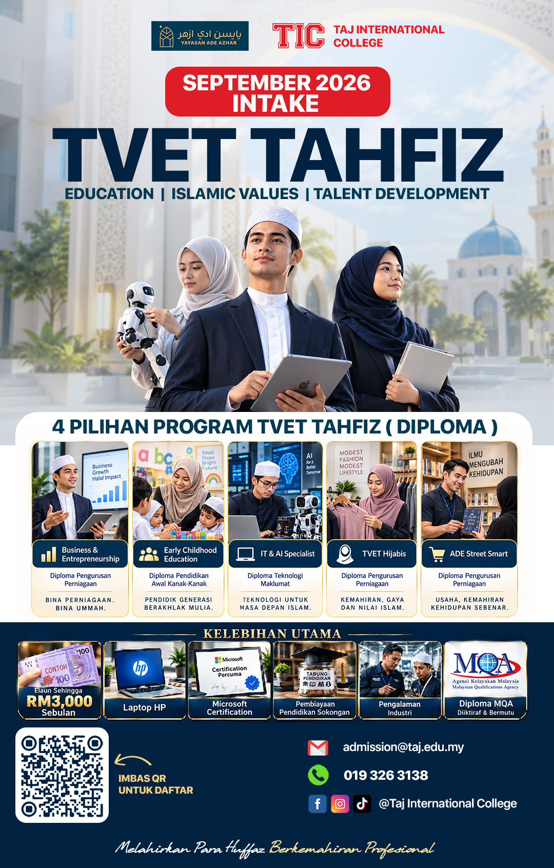 Header Program TVET Tahfiz September 2026 — Poster